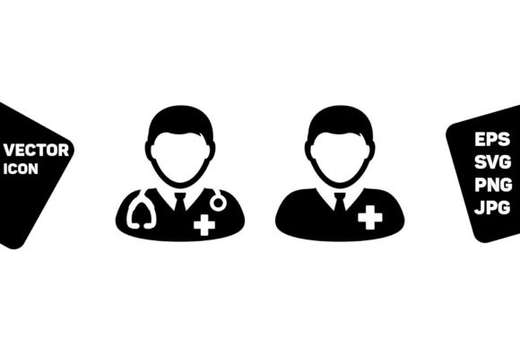 A Clear Icon for Medical Projects: Evaluating the Male Doctor Vector