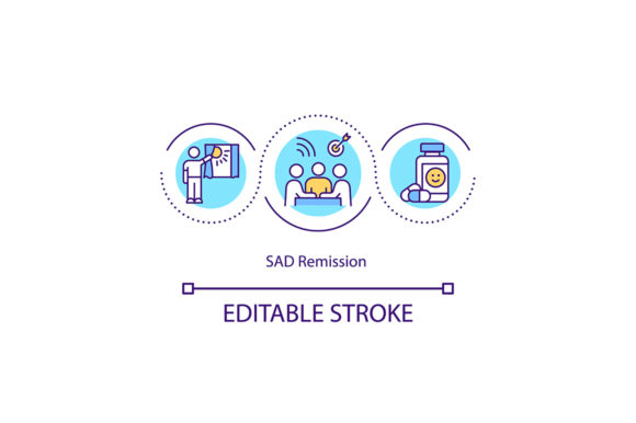 A Designer's Take on the Sad Remission Concept Icon