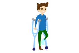 Embroidering Support: A Designer's Review of the Person on Crutches Design
